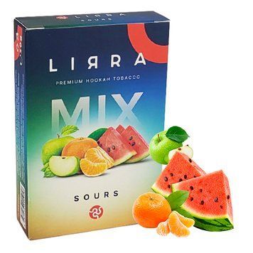 Тютюн LIRRA Sours (Кавун Мандарин Зелене Яблуко) lir0043 фото