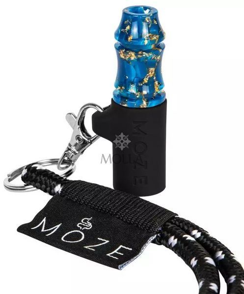 Персональний мундштук для кальяну Moze Tip Gold Line - Blue Reuseable Mouthtip mmoze0008 фото