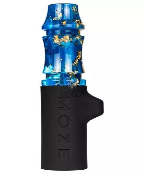 Персональний мундштук для кальяну Moze Tip Gold Line - Blue Reuseable Mouthtip mmoze0008 фото