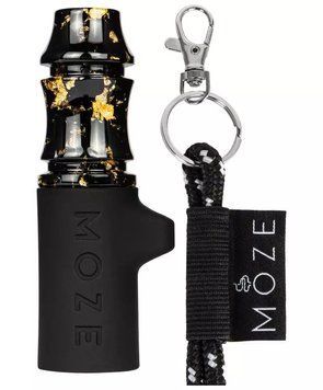 Персональний мундштук для кальяну Moze Tip Gold Line - Black Reuseable Mouthtip mmoze0009 фото