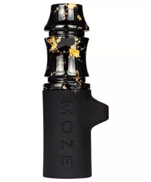 Персональний мундштук для кальяну Moze Tip Gold Line - Black Reuseable Mouthtip mmoze0009 фото