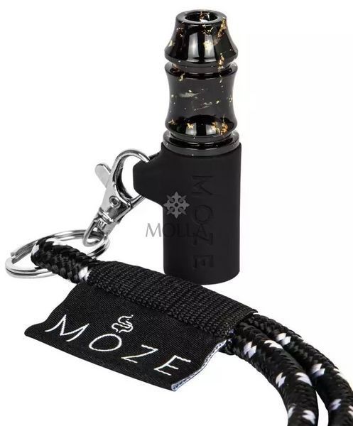Персональний мундштук для кальяну Moze Tip Gold Line - Black Reuseable Mouthtip mmoze0009 фото