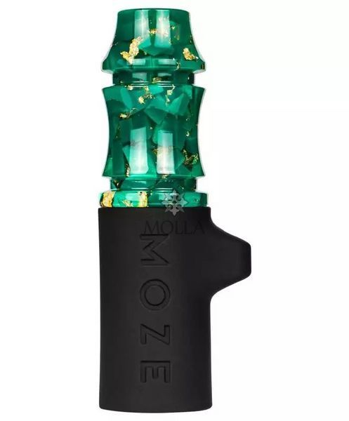 Персональный мундштук для кальяна Moze Tip Gold Line - Green Reuseable Mouthtip mmoze0010 фото