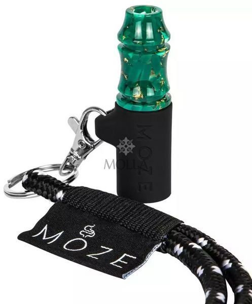 Персональный мундштук для кальяна Moze Tip Gold Line - Green Reuseable Mouthtip mmoze0010 фото