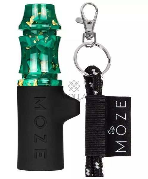 Персональный мундштук для кальяна Moze Tip Gold Line - Green Reuseable Mouthtip mmoze0010 фото